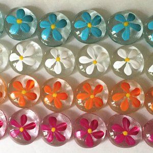 Spring Flower Mix Party Decor Favors Hand Painted